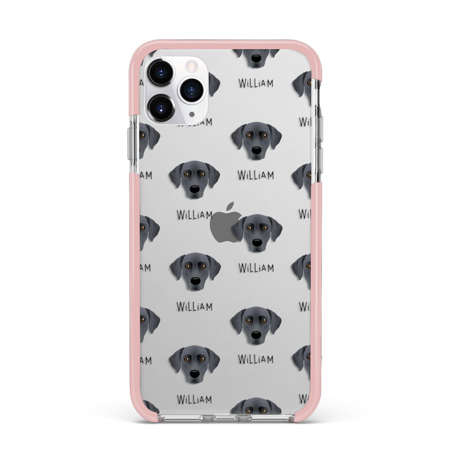 Blue Lacy Icon with Name iPhone 11 Pro Max Impact Pink Edge Case