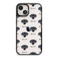 Blue Lacy Icon with Name iPhone 13 Black Impact Case on Silver phone