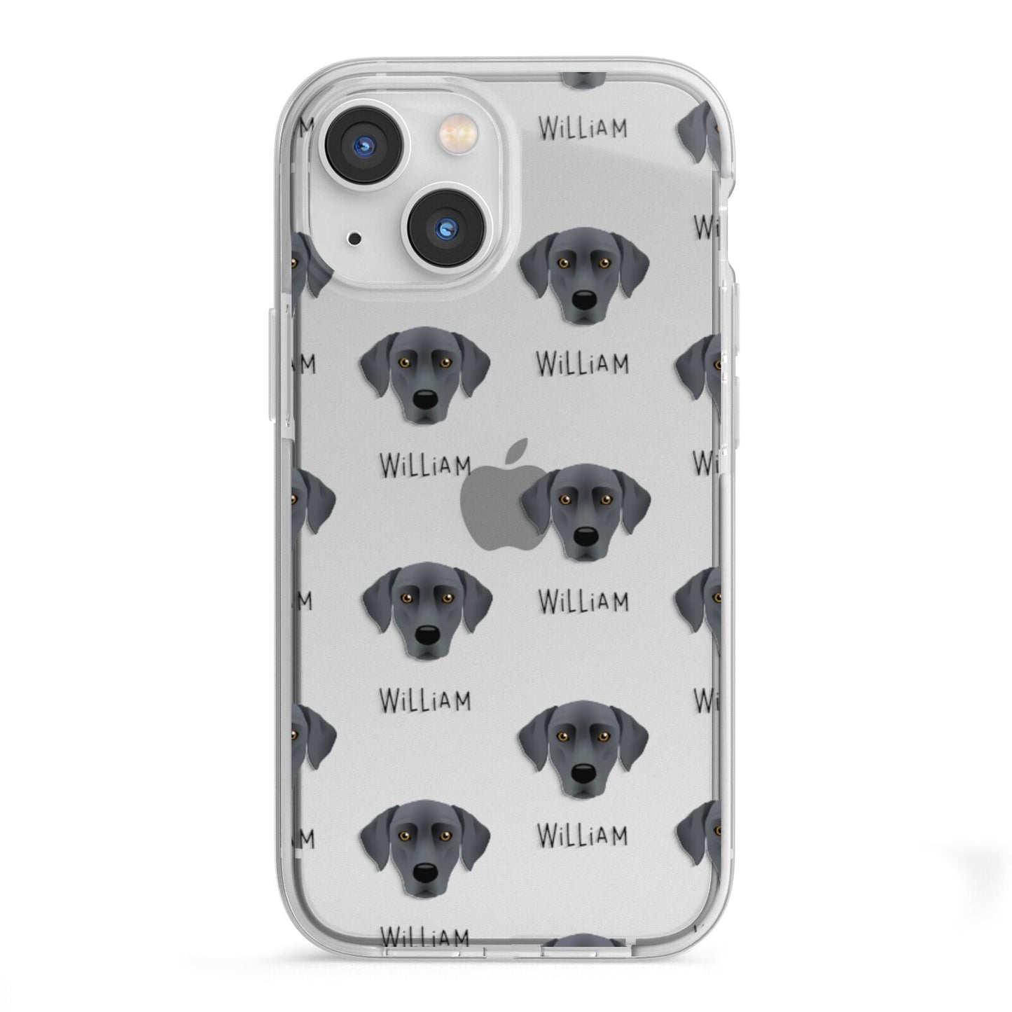 Blue Lacy Icon with Name iPhone 13 Mini TPU Impact Case with White Edges