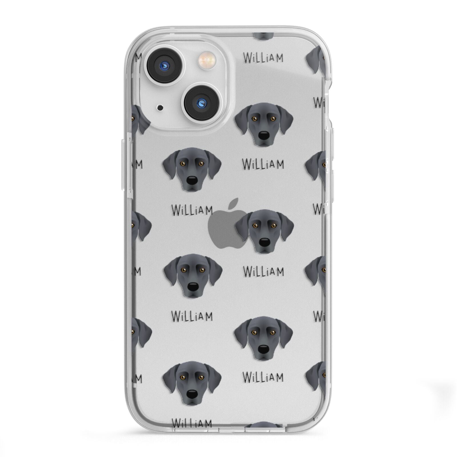 Blue Lacy Icon with Name iPhone 13 Mini TPU Impact Case with White Edges