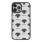 Blue Lacy Icon with Name iPhone 13 Pro Max Black Impact Case on Silver phone