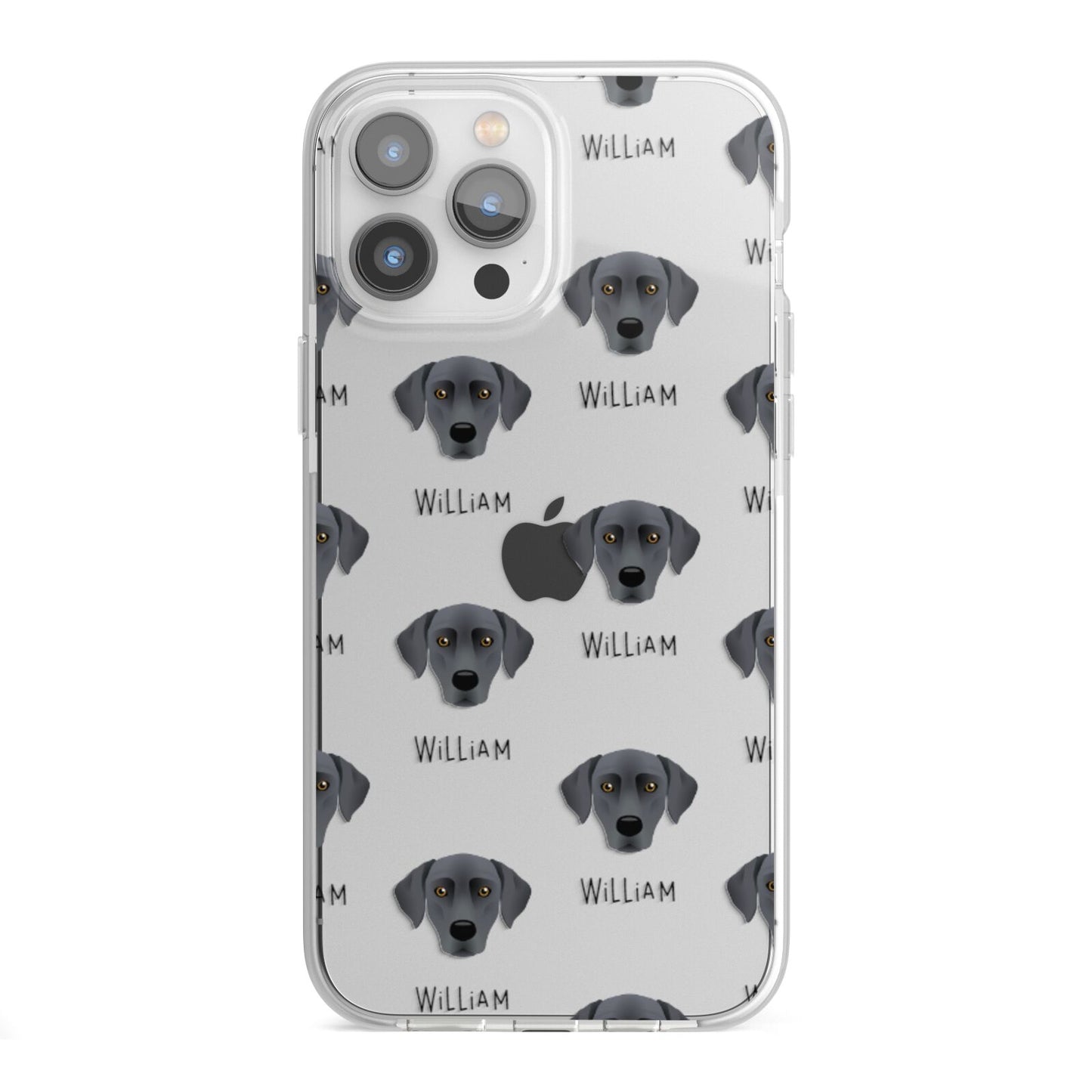 Blue Lacy Icon with Name iPhone 13 Pro Max TPU Impact Case with White Edges