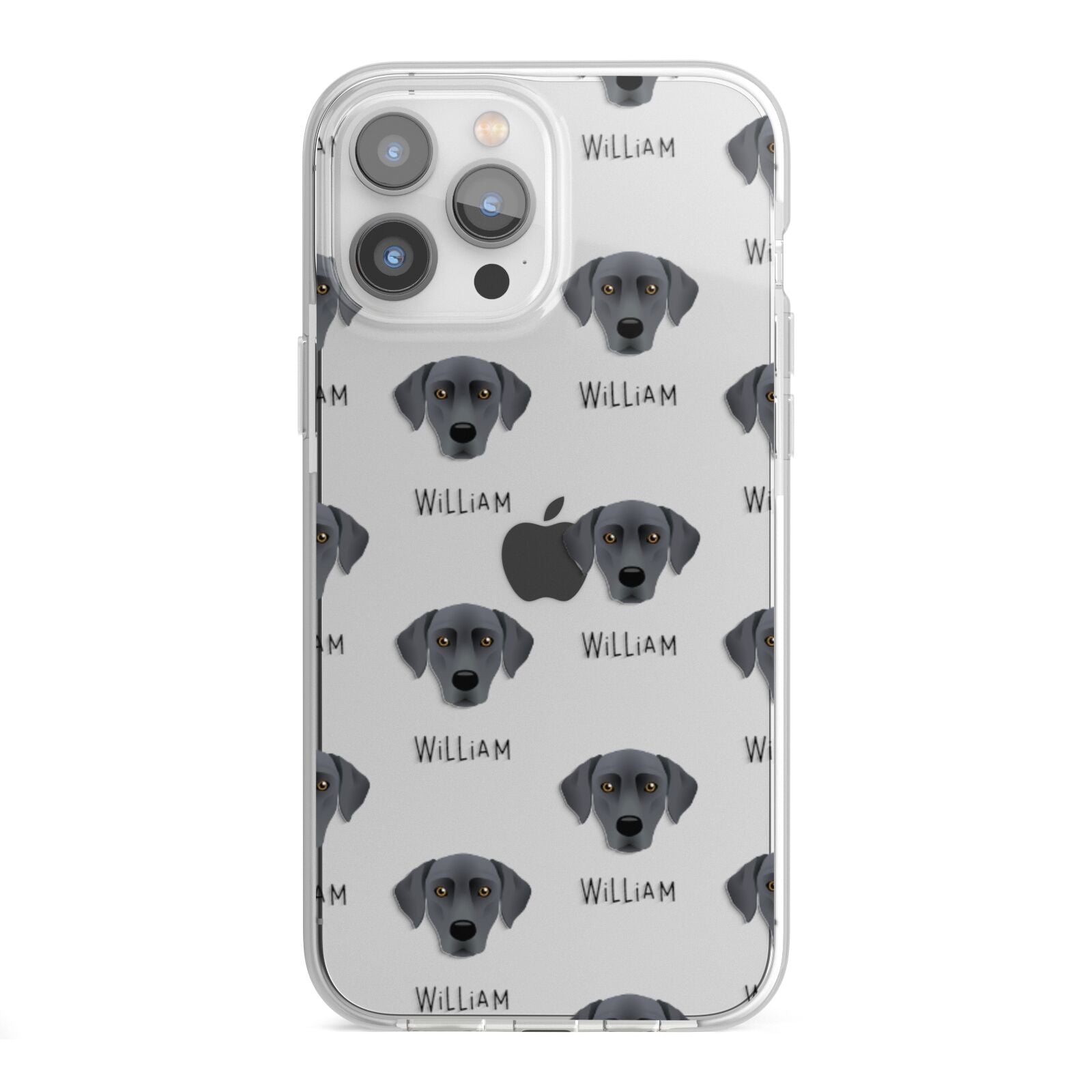 Blue Lacy Icon with Name iPhone 13 Pro Max TPU Impact Case with White Edges