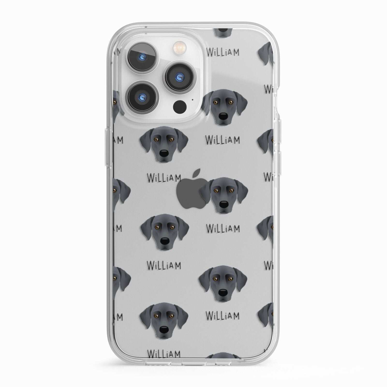Blue Lacy Icon with Name iPhone 13 Pro TPU Impact Case with White Edges