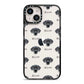 Blue Lacy Icon with Name iPhone 14 Black Impact Case on Silver phone