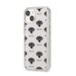 Blue Lacy Icon with Name iPhone 14 Clear Tough Case Starlight Angled Image