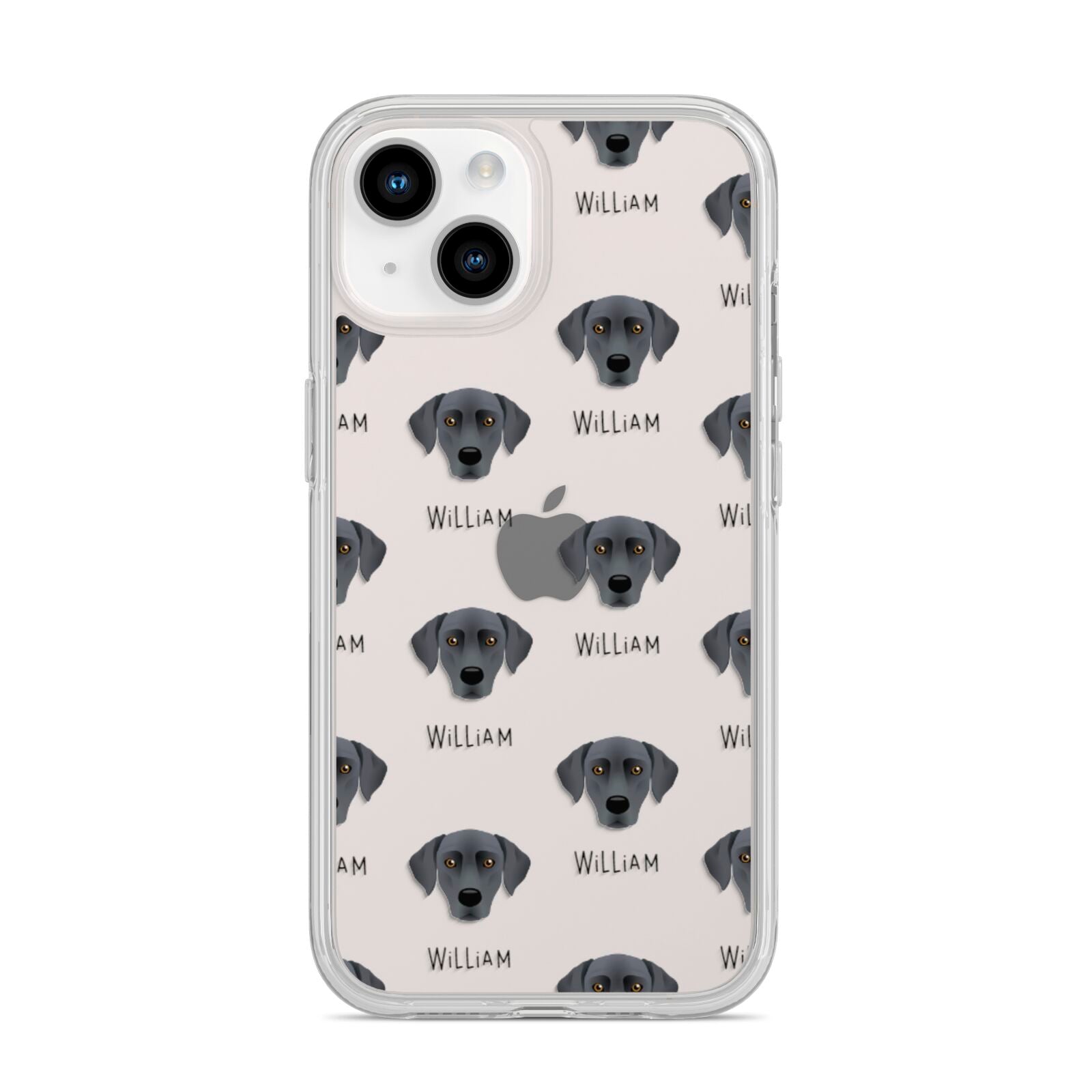 Blue Lacy Icon with Name iPhone 14 Clear Tough Case Starlight
