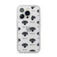 Blue Lacy Icon with Name iPhone 14 Pro Clear Tough Case Silver