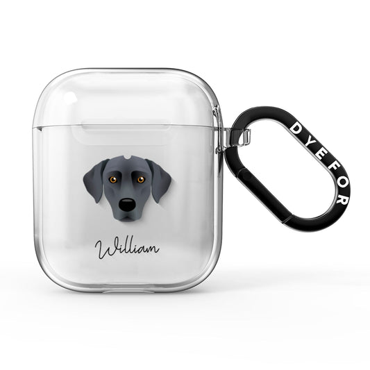 Blue Lacy Personalised AirPods Clear Case