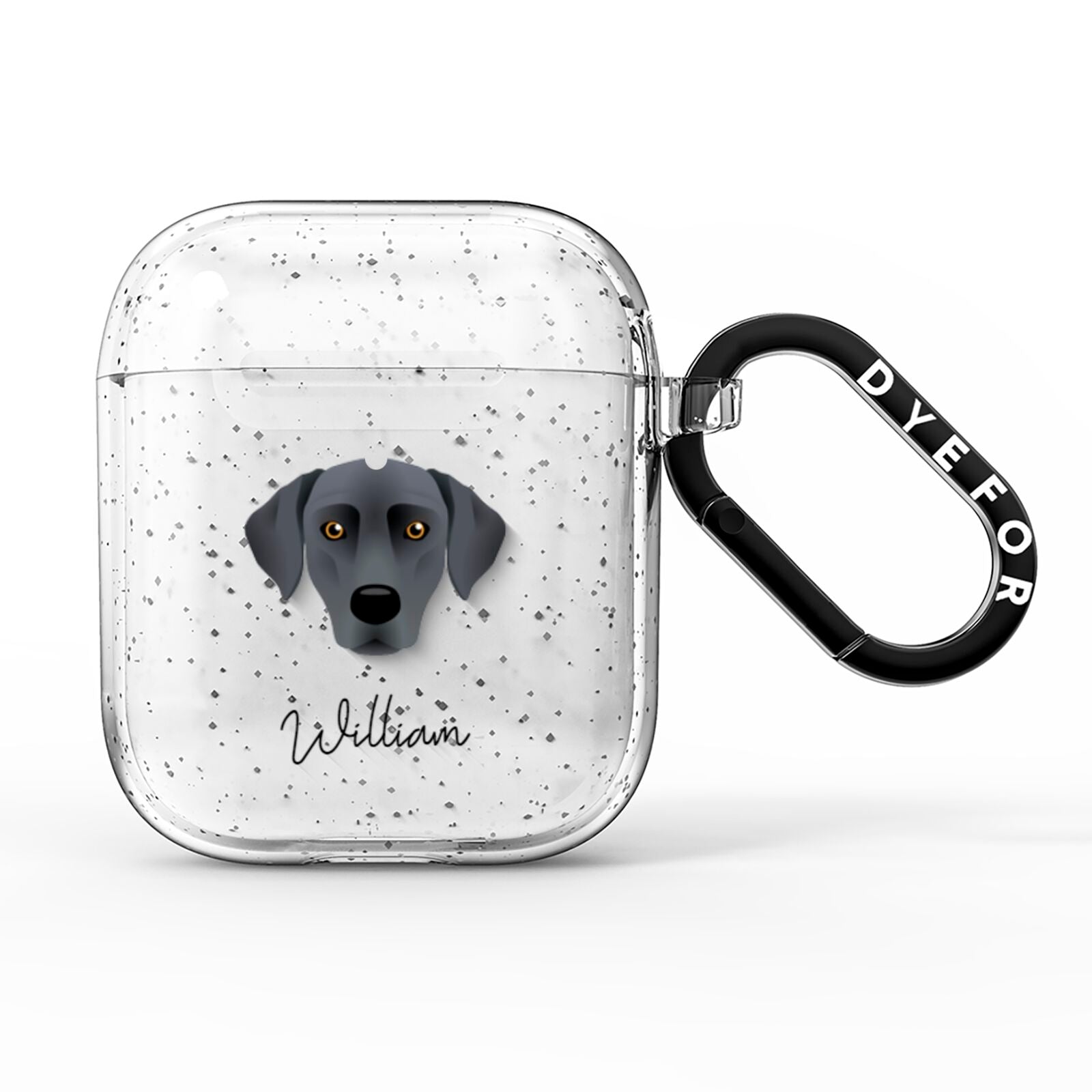 Blue Lacy Personalised AirPods Glitter Case