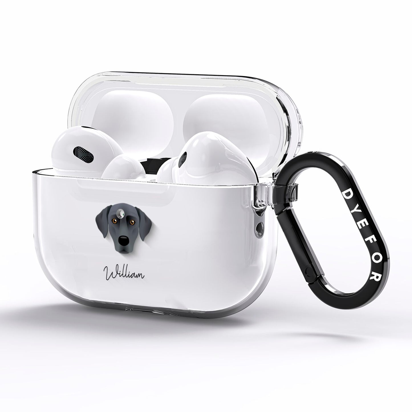 Blue Lacy Personalised AirPods Pro Clear Case Side Image