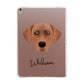 Blue Lacy Personalised Apple iPad Rose Gold Case