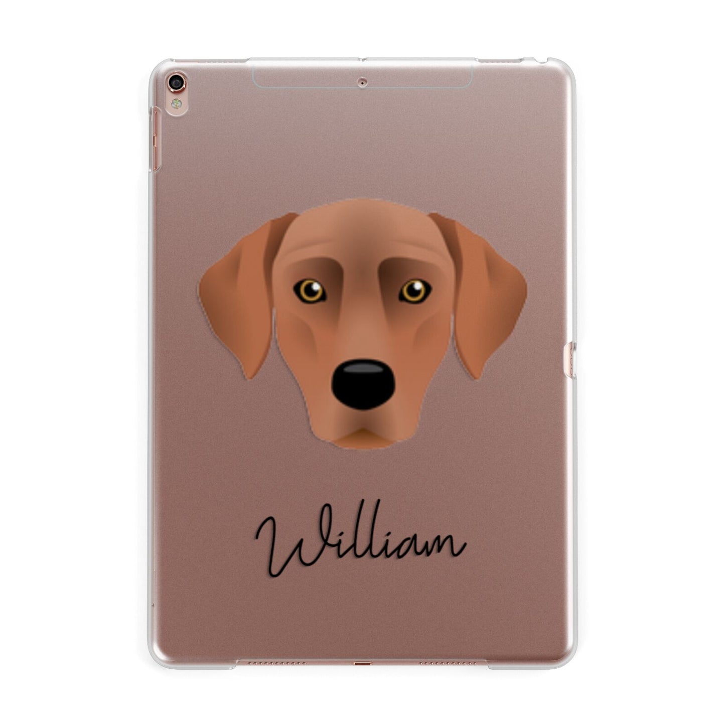 Blue Lacy Personalised Apple iPad Rose Gold Case
