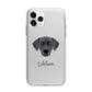 Blue Lacy Personalised Apple iPhone 11 Pro Max in Silver with Bumper Case