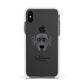 Blue Lacy Personalised Apple iPhone Xs Impact Case White Edge on Black Phone