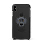 Blue Lacy Personalised Apple iPhone Xs Max Impact Case Black Edge on Black Phone