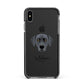 Blue Lacy Personalised Apple iPhone Xs Max Impact Case Black Edge on Black Phone