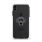 Blue Lacy Personalised Apple iPhone Xs Max Impact Case White Edge on Black Phone