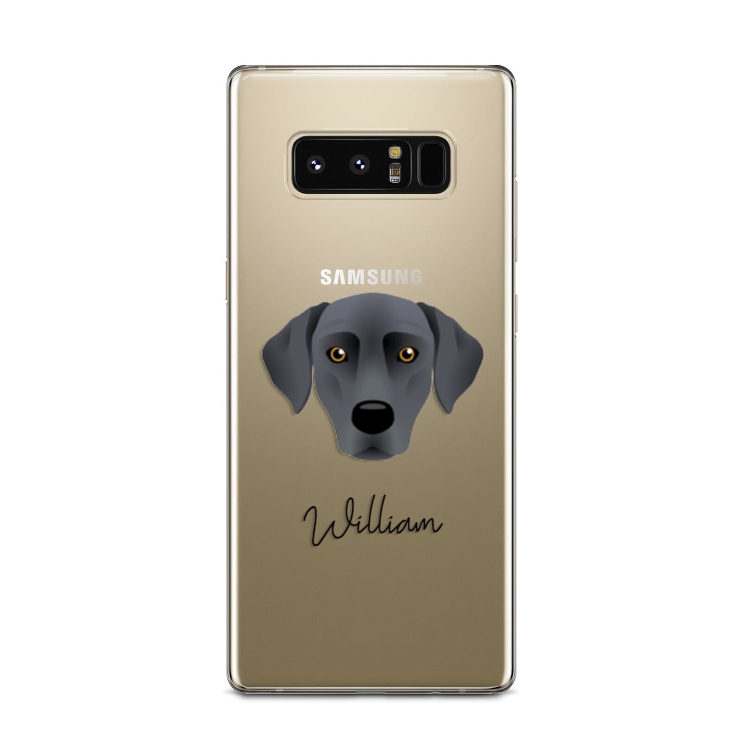 Blue Lacy Personalised Samsung Galaxy Note 8 Case