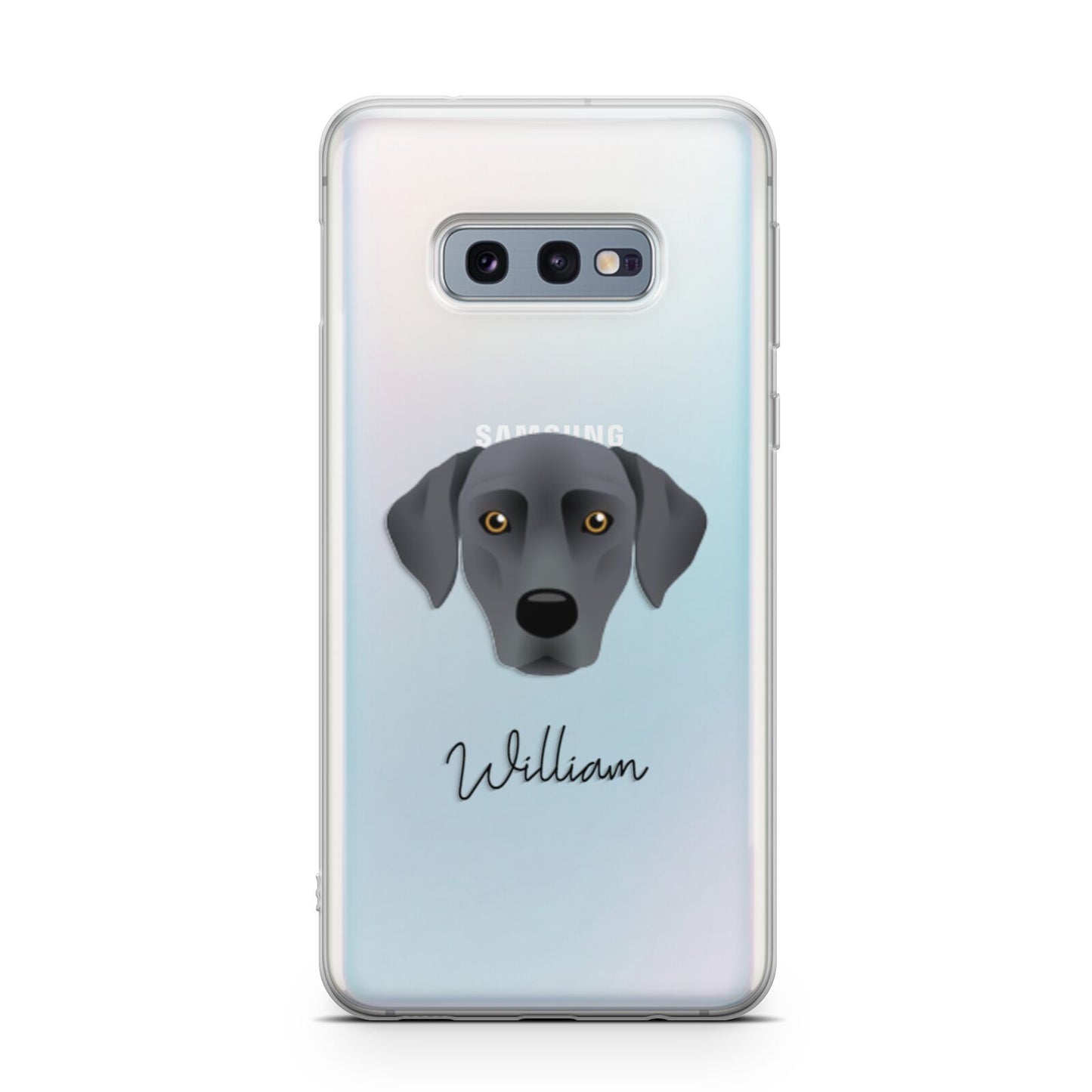 Blue Lacy Personalised Samsung Galaxy S10E Case