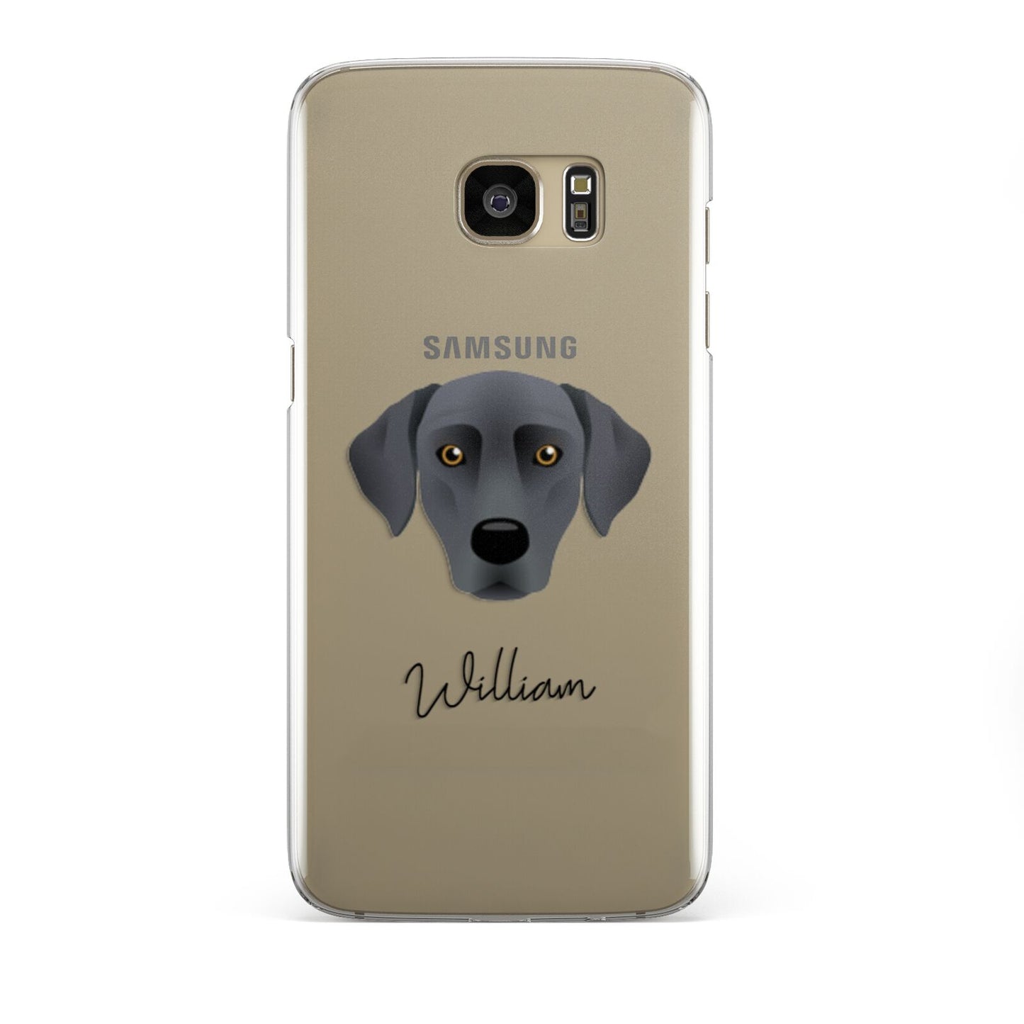 Blue Lacy Personalised Samsung Galaxy S7 Edge Case