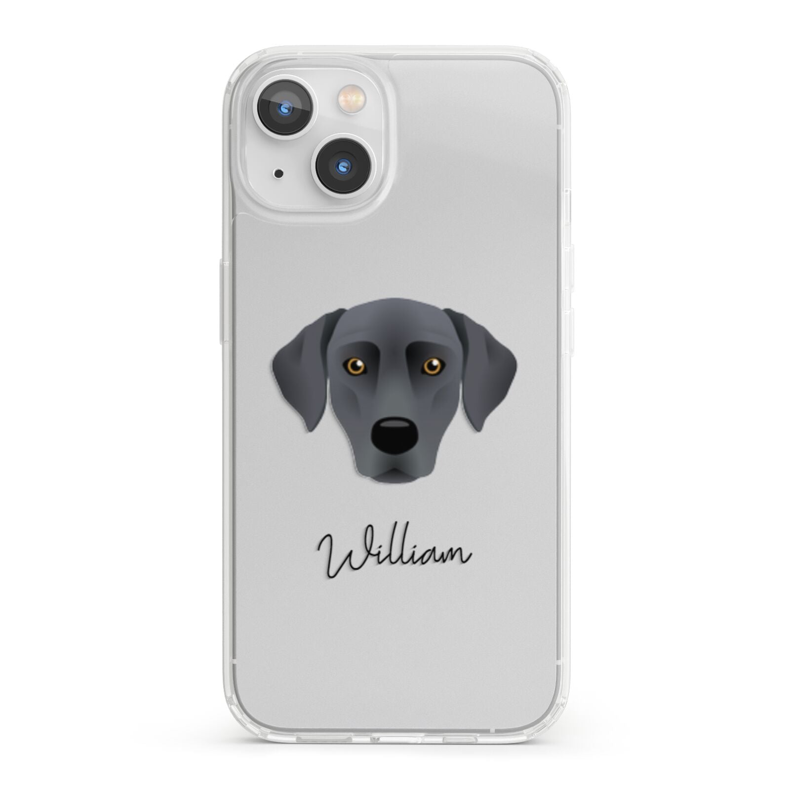 Blue Lacy Personalised iPhone 13 Clear Bumper Case