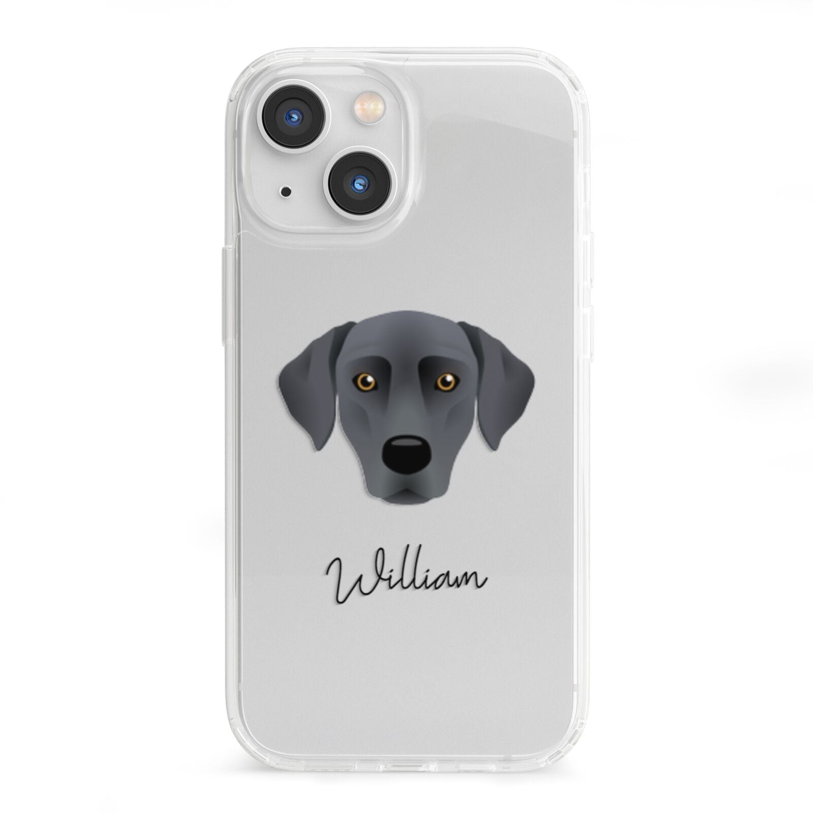 Blue Lacy Personalised iPhone 13 Mini Clear Bumper Case