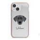 Blue Lacy Personalised iPhone 13 Mini TPU Impact Case with Pink Edges