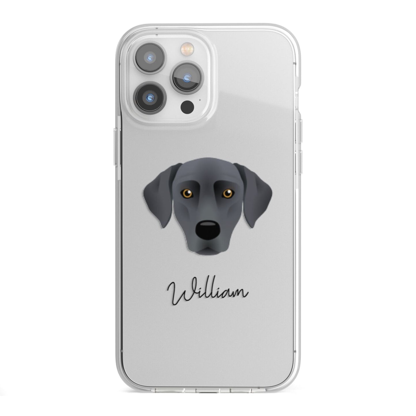 Blue Lacy Personalised iPhone 13 Pro Max TPU Impact Case with White Edges