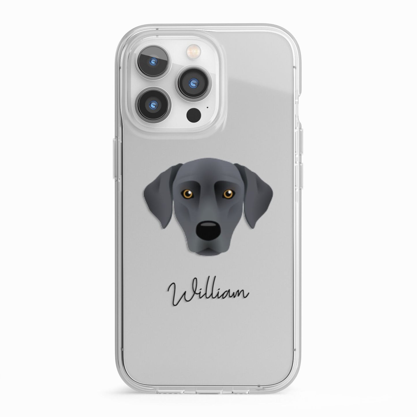 Blue Lacy Personalised iPhone 13 Pro TPU Impact Case with White Edges