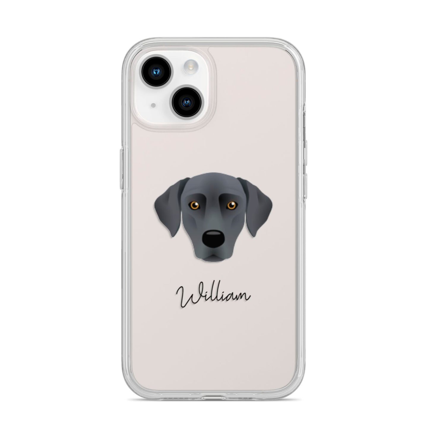 Blue Lacy Personalised iPhone 14 Clear Tough Case Starlight
