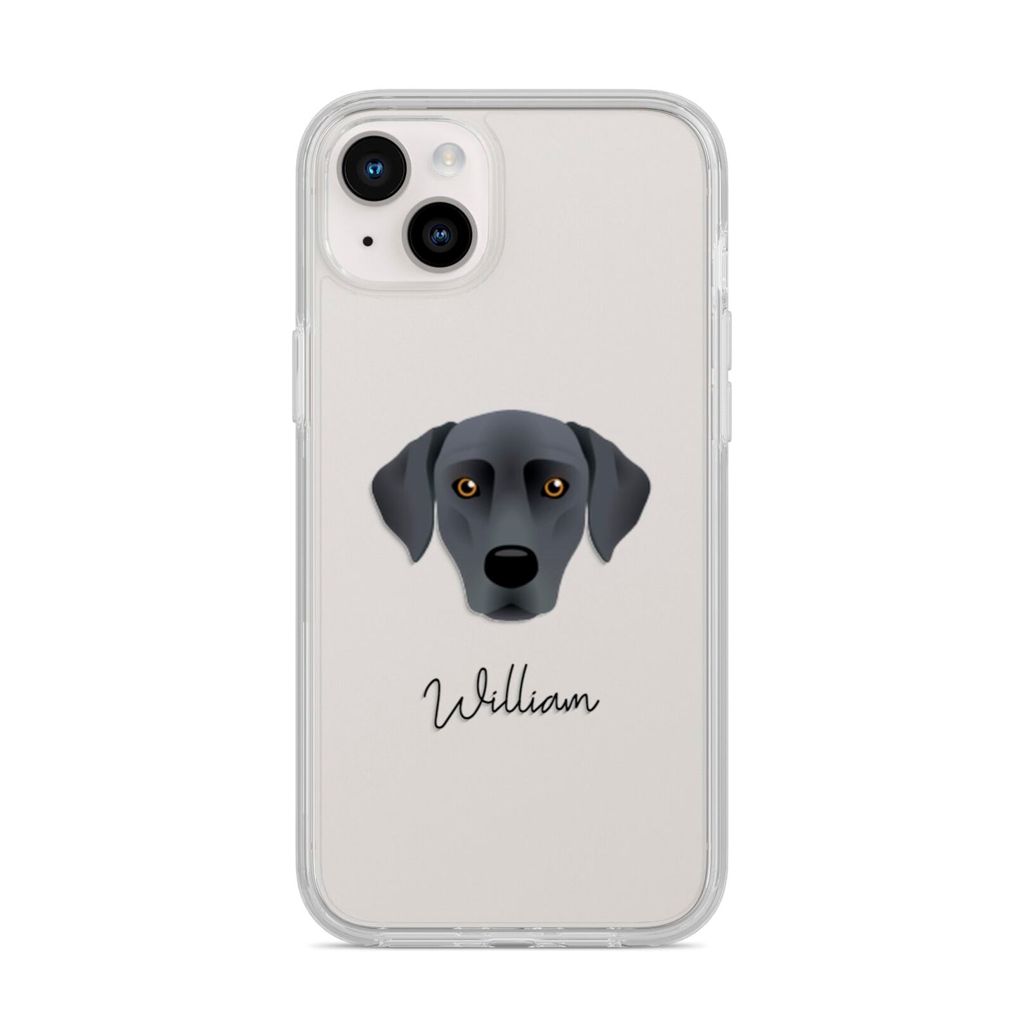 Blue Lacy Personalised iPhone 14 Plus Clear Tough Case Starlight