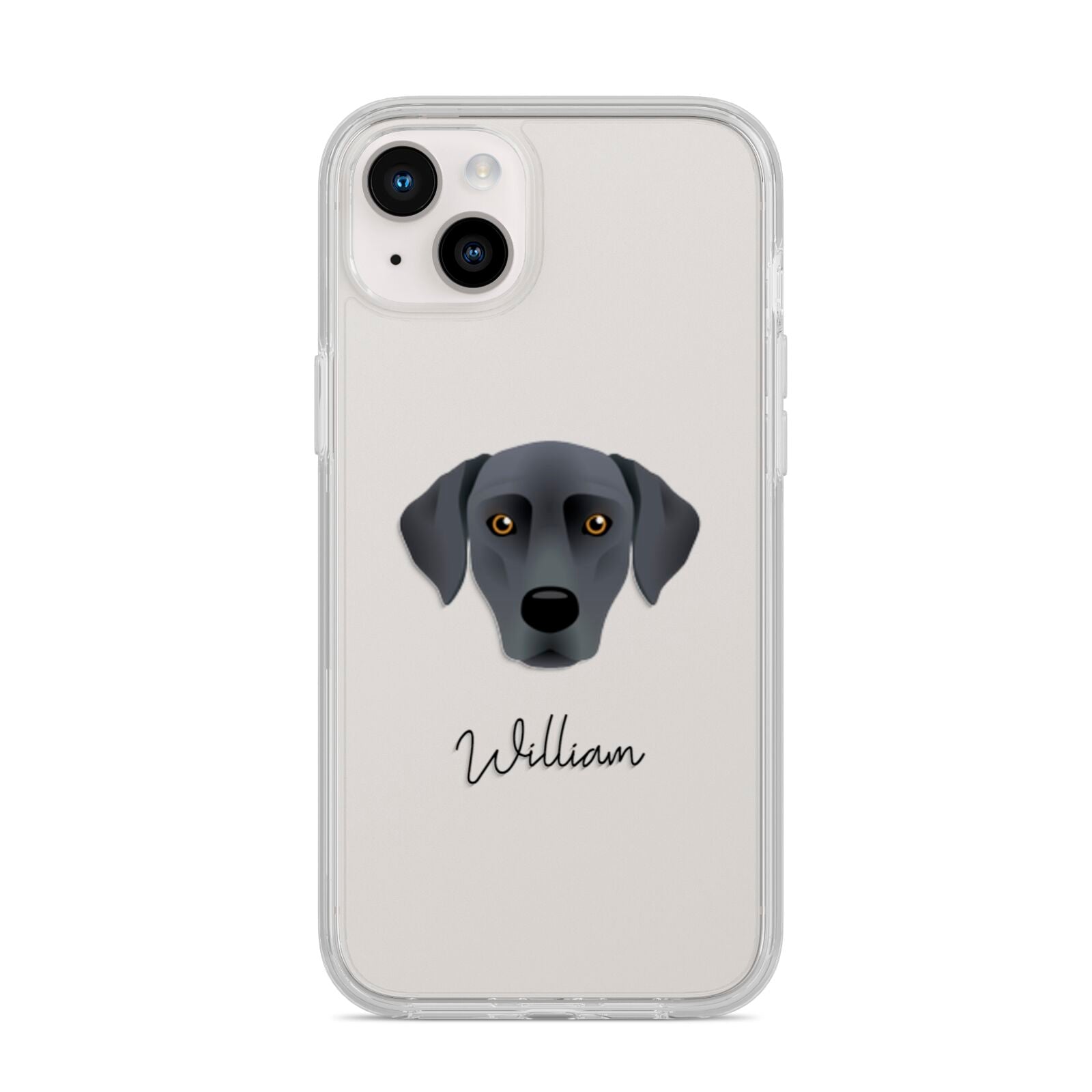 Blue Lacy Personalised iPhone 14 Plus Clear Tough Case Starlight