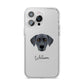 Blue Lacy Personalised iPhone 14 Pro Max Clear Tough Case Silver
