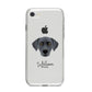 Blue Lacy Personalised iPhone 8 Bumper Case on Silver iPhone