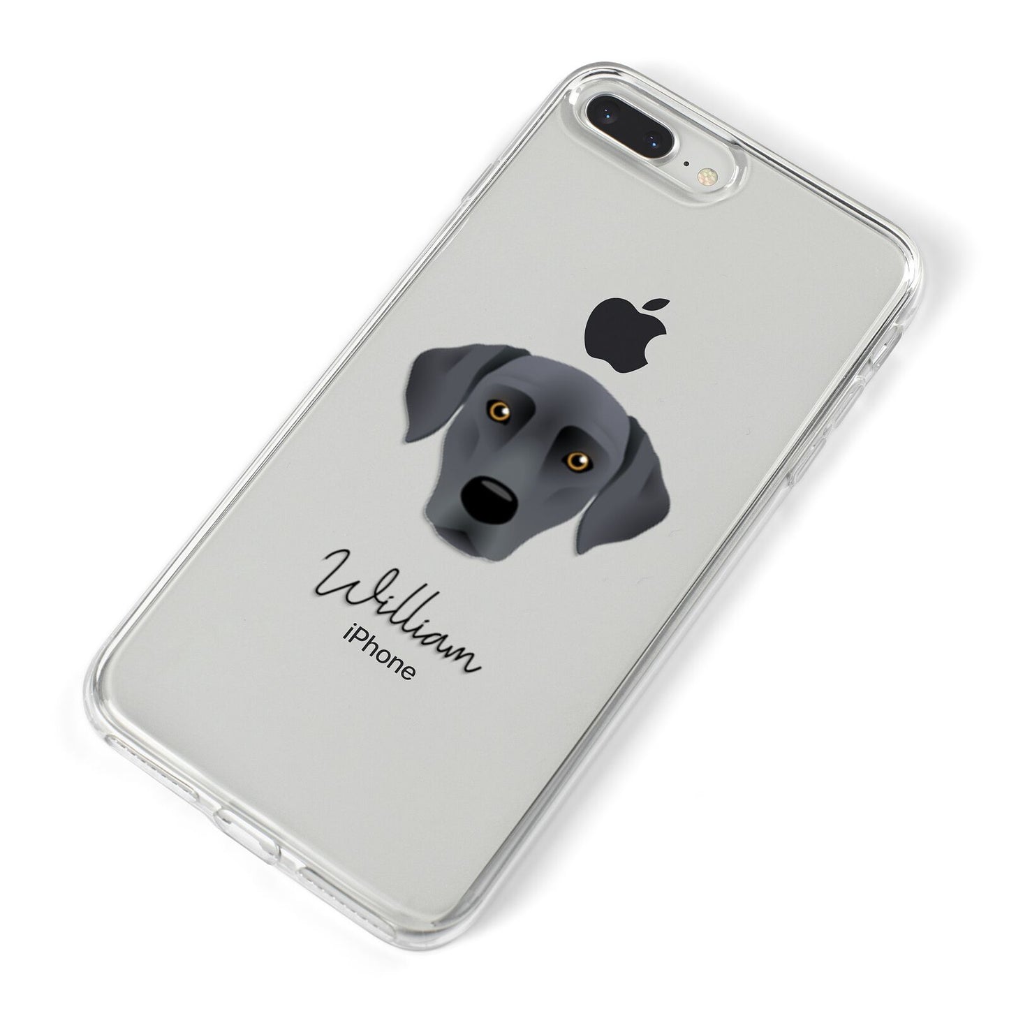 Blue Lacy Personalised iPhone 8 Plus Bumper Case on Silver iPhone Alternative Image