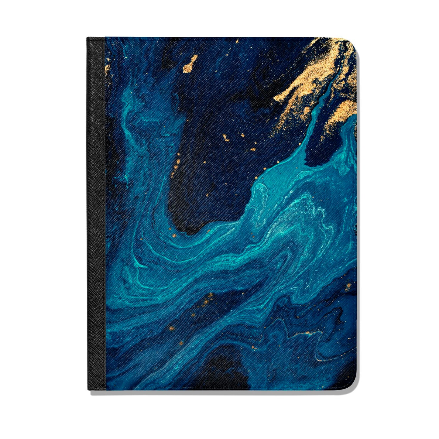 Blue Lagoon Marble Apple iPad Leather Folio Case