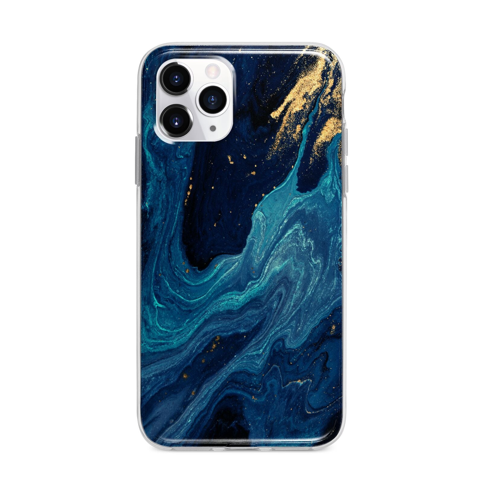 Blue Lagoon Marble Apple iPhone 11 Pro Max in Silver with Bumper Case