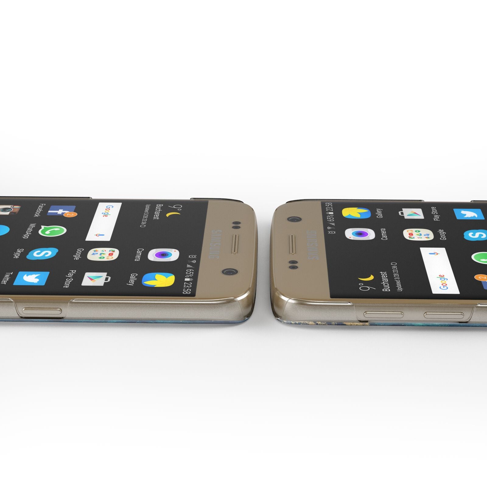 Blue Lagoon Marble Samsung Galaxy Case Ports Cutout
