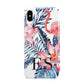 Blue Leaves Pink Flamingos Apple iPhone Xs Max 3D Tough Case