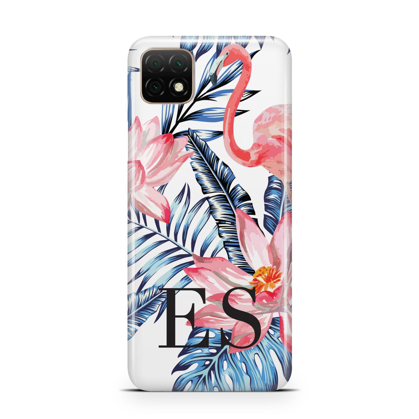 Blue Leaves Pink Flamingos Huawei Enjoy 20 Phone Case