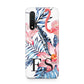 Blue Leaves Pink Flamingos Huawei Nova 6 Phone Case