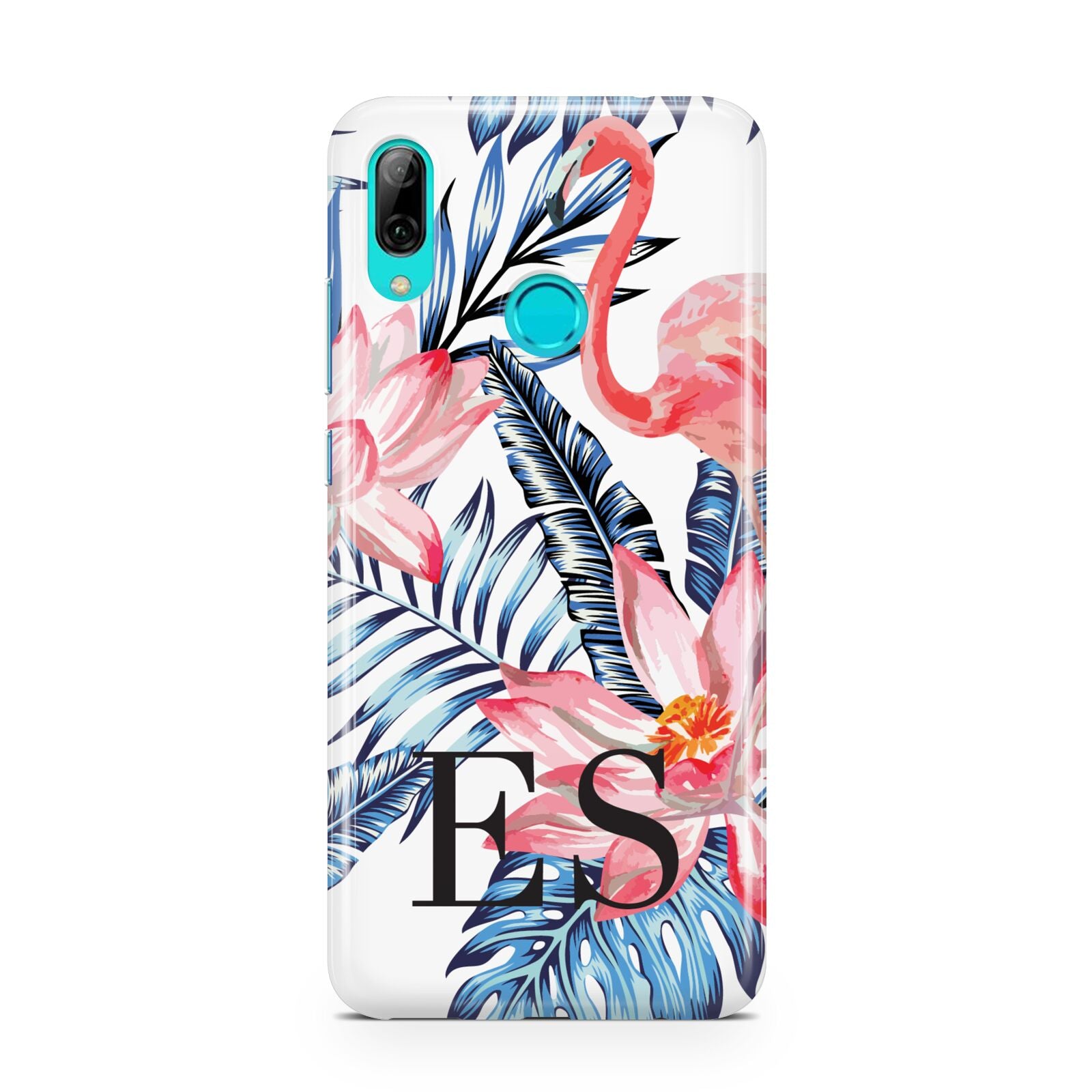Blue Leaves Pink Flamingos Huawei P Smart 2019 Case