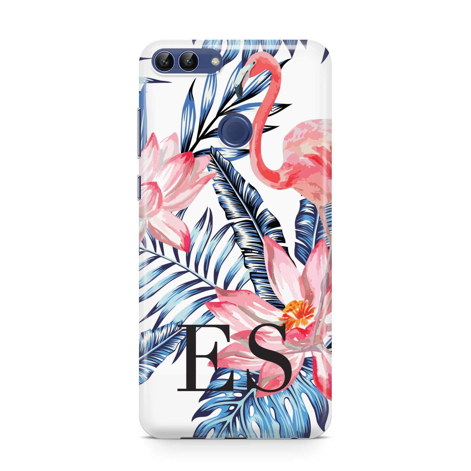 Blue Leaves Pink Flamingos Huawei P Smart Case