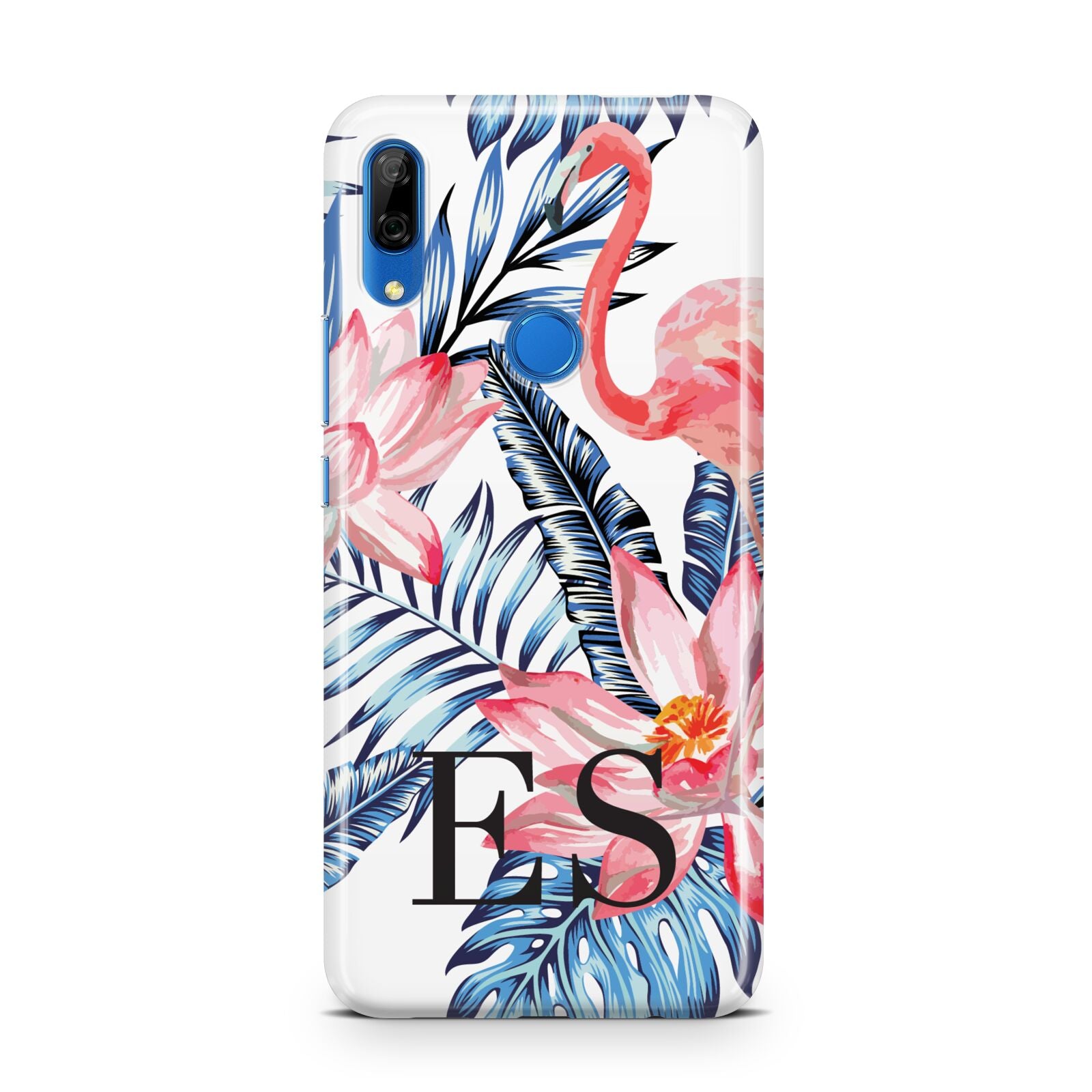 Blue Leaves Pink Flamingos Huawei P Smart Z