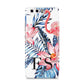 Blue Leaves Pink Flamingos Huawei P10 Phone Case