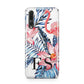 Blue Leaves Pink Flamingos Huawei P20 Pro Phone Case