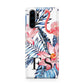 Blue Leaves Pink Flamingos Huawei P30 Pro Phone Case