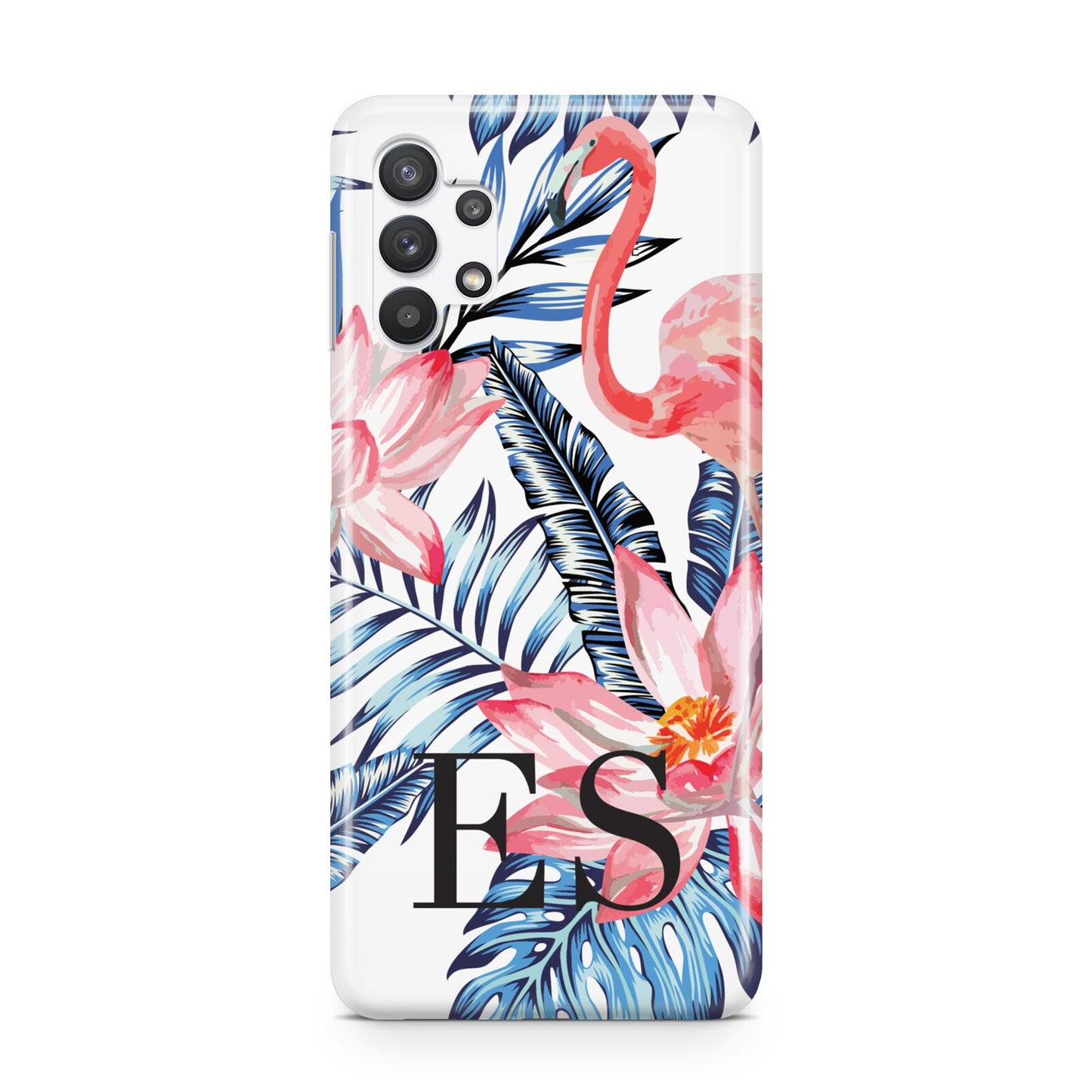 Blue Leaves Pink Flamingos Samsung A32 5G Case