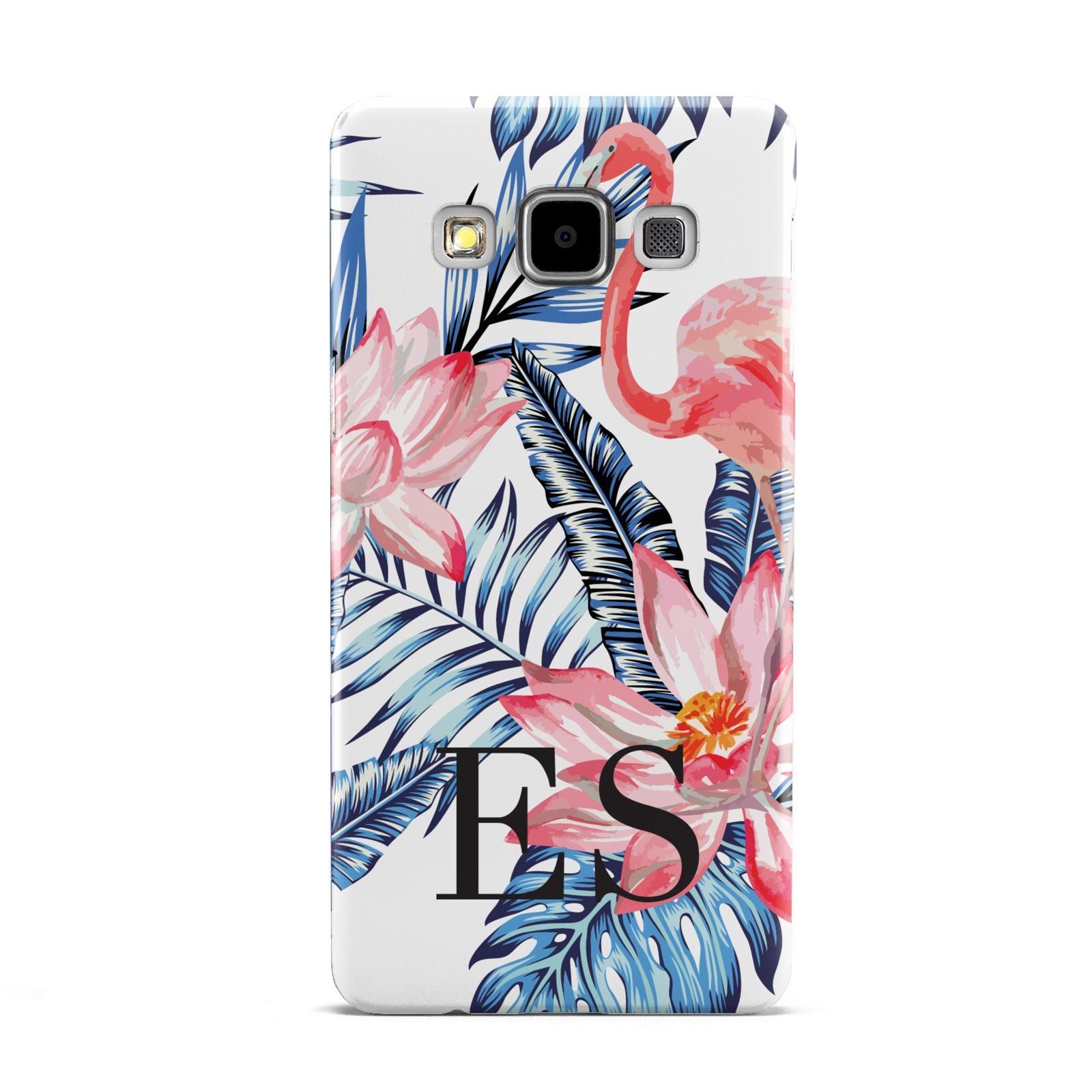 Blue Leaves Pink Flamingos Samsung Galaxy A5 Case